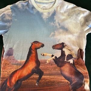 Horses t-shirt , same print front and back